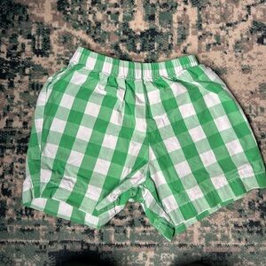 Bella Bliss Green and White Plaid Shorts